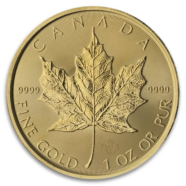 1 oz Canadian Gold Maple Leaf Coin (BU, Dates Vary)