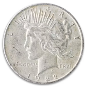 Circulated American Silver Peace Dollar (Dates/Types Vary)